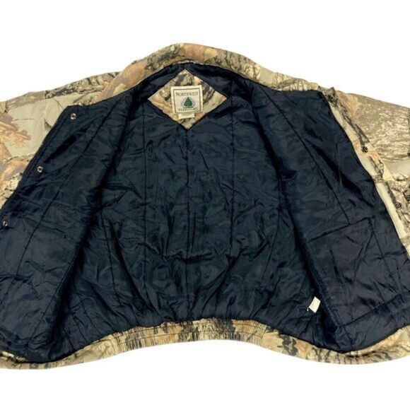 Northwest Territory Parka Jacket Mens Sz L Brown Camo Vintage Hunting Insulated - Picture 6 of 16